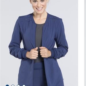 NEW CHEROKEE ZIP FRONT WARM-UP JACKET NAVY SIZE:XL